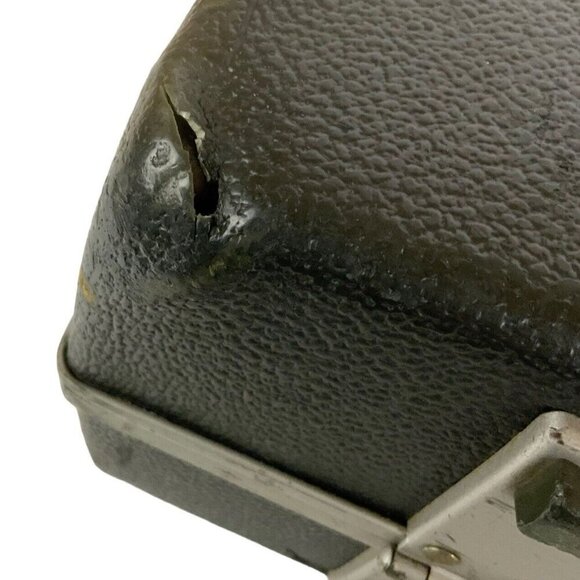 Samsonite Hard Shell Briefcase Document Case 18x12x5 Black Vintage NO KEY - Picture 6 of 11